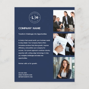 Modern Logotyp Photo Professionell Navy Blue Busin Flygblad