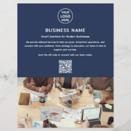 Modern Logotyp Photo Professionell Navy Blue Busin Reklamblad