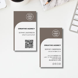 Modern Logotyp Photo QR Kreativ Agency Visitkort