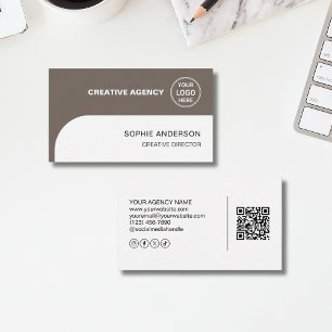 Modern Logotyp Photo QR Kreativ Agency Visitkort