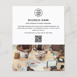 Modern Logotyp Photo QR Professionell White Busine Flygblad