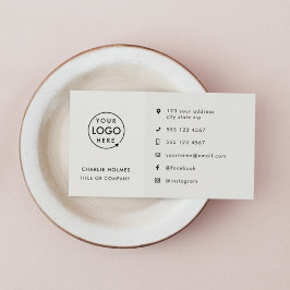 Modern Logotyp | Professionell Grått Social Media Visitkort
