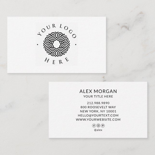 Modern Logotyp Professionell  Visitkort (Fram/baksida)