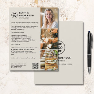 Modern Logotyp QR-händelseregistrering för Anpassn Reklamblad