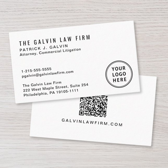 Modern Logotyp QR-kod Anställd Visitkort (Capture attention, make connections, and leave a lasting impression with our modern QR business card)