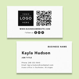 Modern Logotyp QR-kod Sociala medier Visitkort