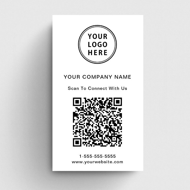 Modern Logotyp QR-kod Visitkort (Capture attention, make connections, and leave a lasting impression with our modern QR business card)