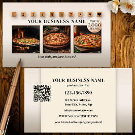 Modern Logotyp QR-kodfoton Lojalitetskort