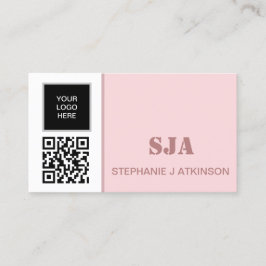 Modern Logotyp QR-Professionell för  Rosa Visitkort