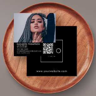 Modern Logotyp QR-Trendiget Social Media Photo Fyrkantigt Visitkort