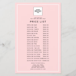 Modern logotyp Rosa skönhetspris Service Lista Flygblad