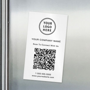 Modern Logotyp Skapar QR-koden Magnetiska Visitkort