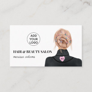 Modern logotyp skönhetsalon mode illustration visitkort