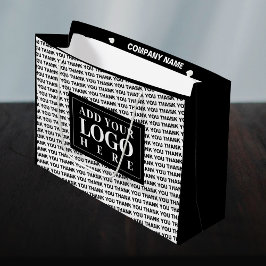 Modern Logotyp Tack Black and White Gift Bag