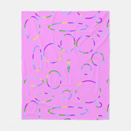 Modern Loops Rosa Magenta Fleece Blanket