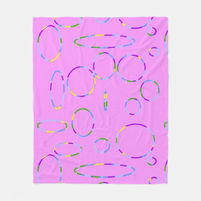 Modern Loops Rosa Magenta Fleece Blanket (Framsidan)