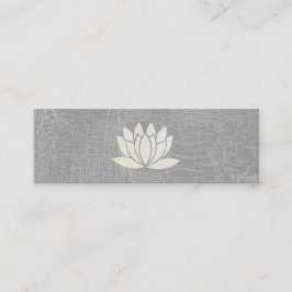 Modern Lotus Flower Marved Grått Mini Visitkort
