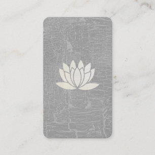 Modern Lotus Flower Marved Grått Visitkort