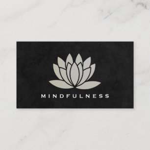 Modern Lotus Flower Visitkort