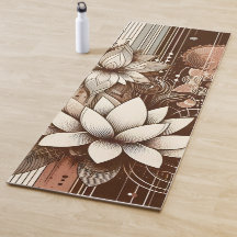 Modern Lotus Flowers i Sepia