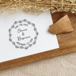 Modern Lotus Spara datum Bröllop Stämpel