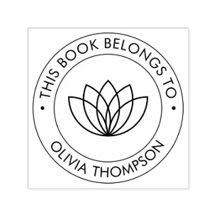 Modern Lotus Tillhöret i Bok till Självfärgande Stämpel