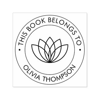 Modern Lotus Tillhöret i Bok till Självfärgande Stämpel