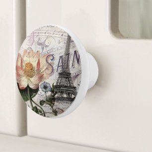 Modern lotus vintage paris eiffel torn knopp