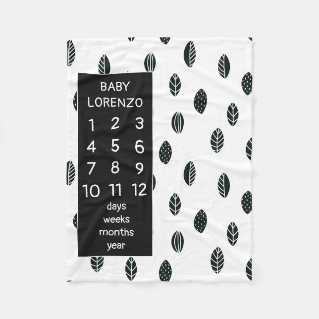 Modern Löv Baby Milestone Blanket Fleecefilt (Framsidan)
