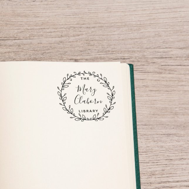 Modern Löv för eget namn från Bibliotek Självfärgande Stämpel (Skapare uppladdad)