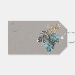 Modern Löv från Julturen Rustic Blue Earth Presentetikett