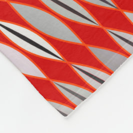 Modern Löv i mitten av århundradet, Mörk Red & Grå Fleecefilt