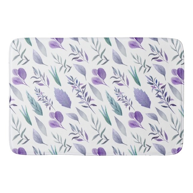 Modern Löv Lila Lavender and Teal Grönt | Badrumsmatta (Framsidan)