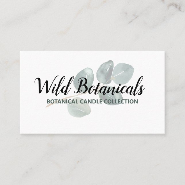 Modern Löv-Logotyp-tvål och ljus-Affärskort Visitkort (Framsida)