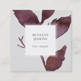 Modern Löv minimal Fyrkantigt Visitkort