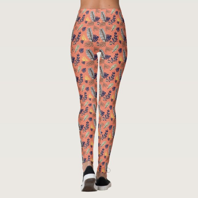 Modern Löv Mönster Women Leggings (Baksida)