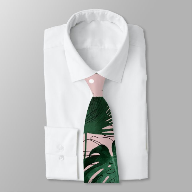 Modern löv- och dammdesign i guld slips (Bunden)
