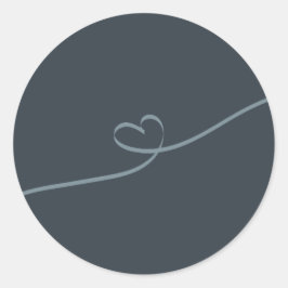 Modern Löv Typography-kuvertsymbol Runt Klistermärke