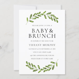 Modern Löv WandeBaby Shower Brunch Inbjudan