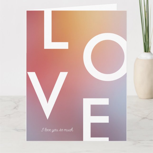 Modern Love Alla hjärtans dag Gradient Ombré  Kort (Framsida)