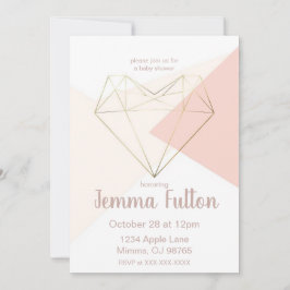 Modern Love Baby Shower Inbjudan – Abstrakt