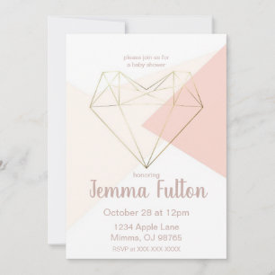 Modern Love Baby Shower Inbjudan – Abstrakt
