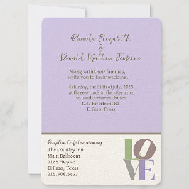 Modern LOVE Bröllopsinbjudan Inbjudningar