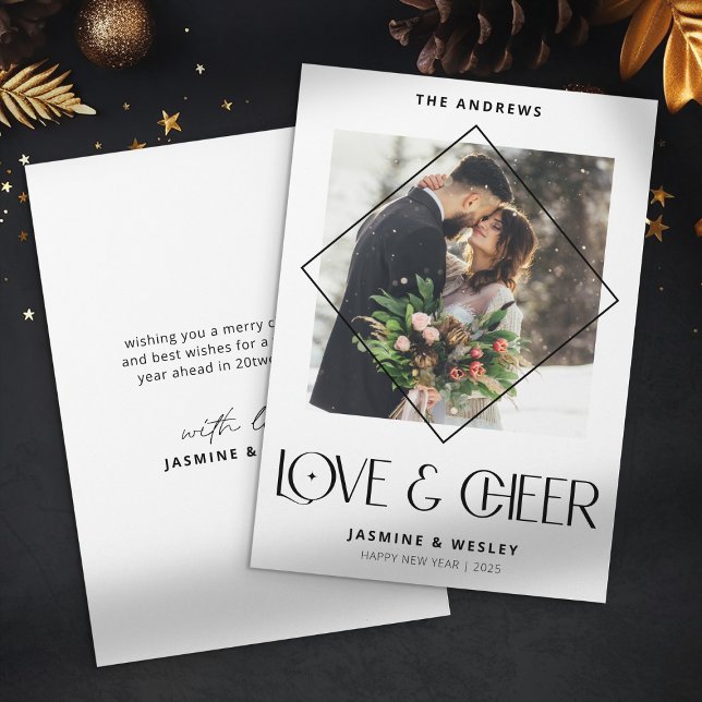 Modern Love & Cheer Julpar Fotokort Julkort (Skapare uppladdad)