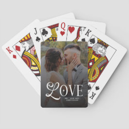Modern Love Custom Wedding 2 Photos Couples Casinokort