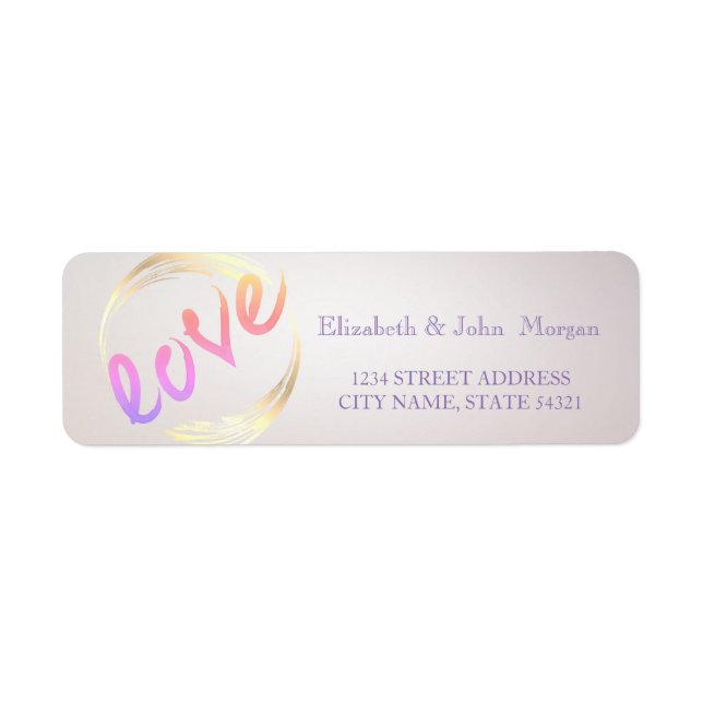 Modern Love Etikett Returadress Etikett (Framsidan)
