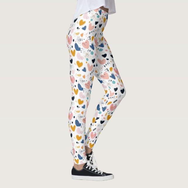 Modern Love & Hearts: Valentine's Day Leggings (Höger)