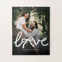 Modern Love Piltypskrift Par Anpassad Foto
