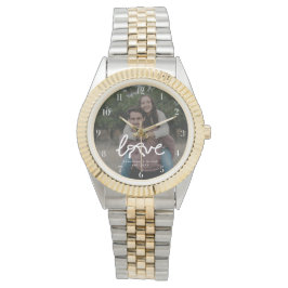 Modern Love Piltypsnitt Par Anpassad Foto Armbandsur