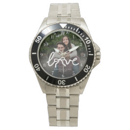 Modern Love Piltypsnitt Par Anpassad Foto Armbandsur